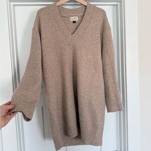 Cozy Beige V-Neck Sweater